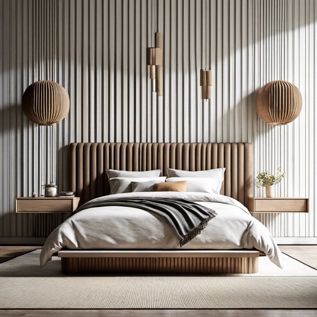 modern minimalist fluted headboard