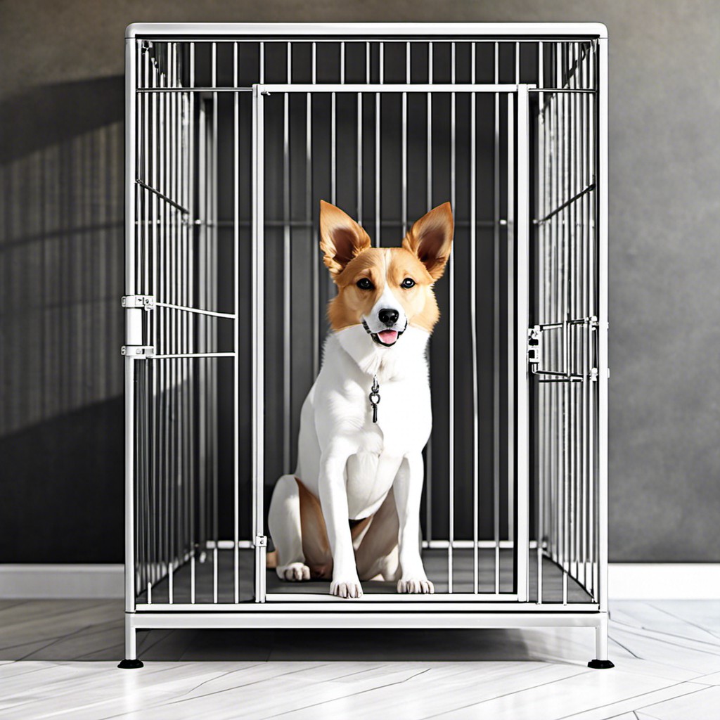modern minimalist metal dog kennel
