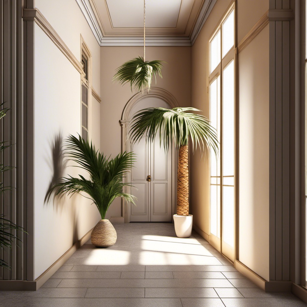 palm tree in the hallway