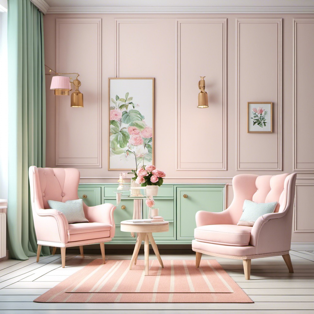 pastel coloured furniture