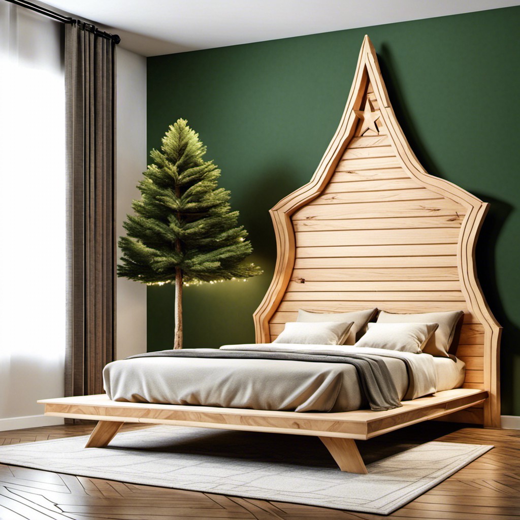 pine tree shape headboard