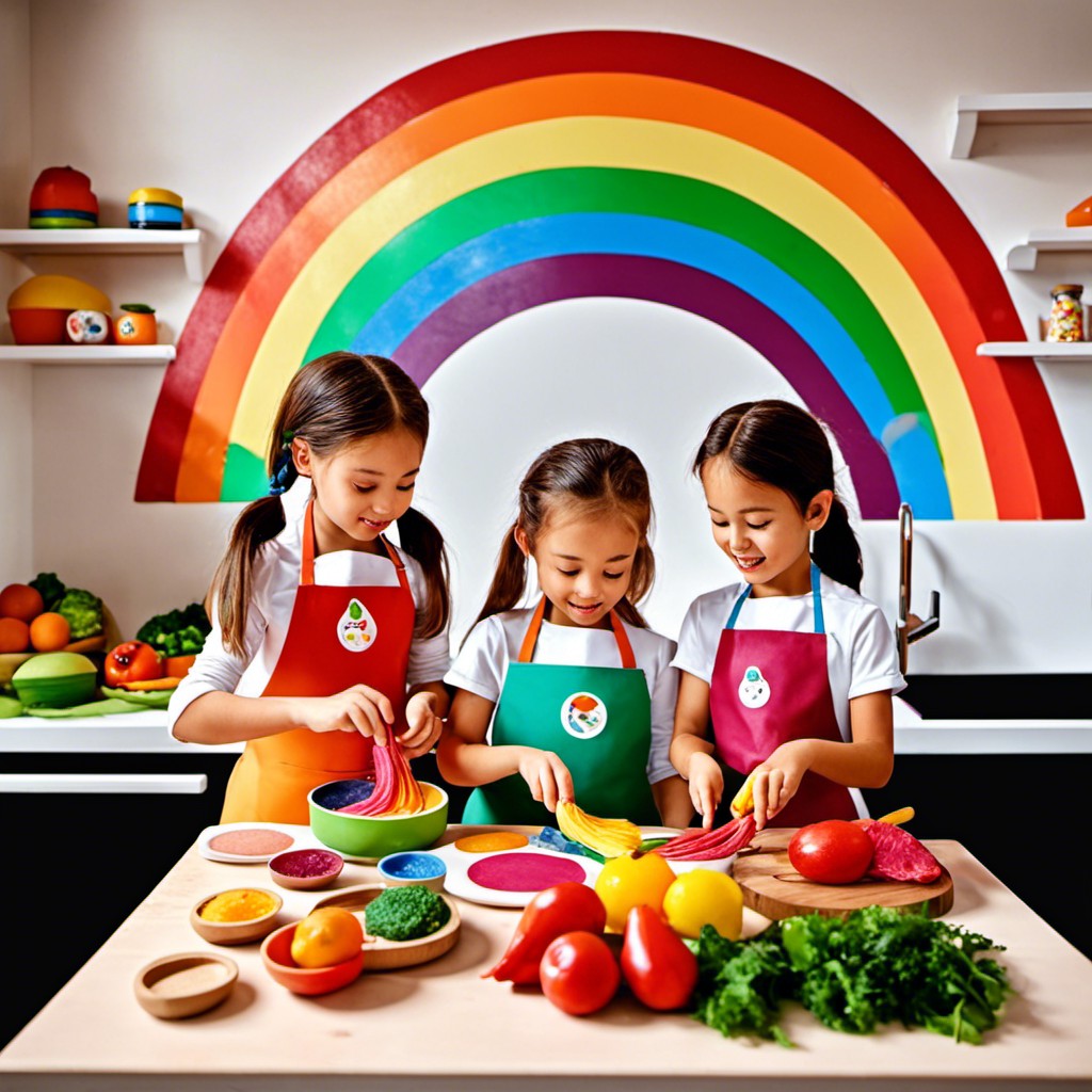 rainbow food preparation