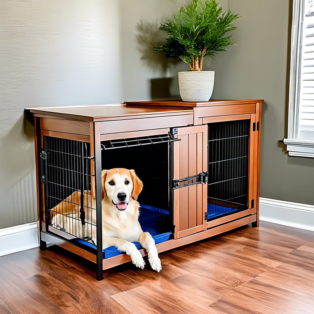 raised kennel with under storage space