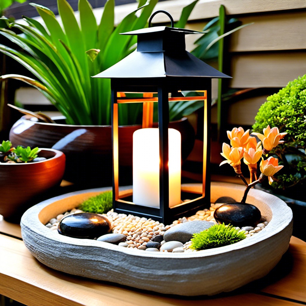 recycled lantern as a centerpiece