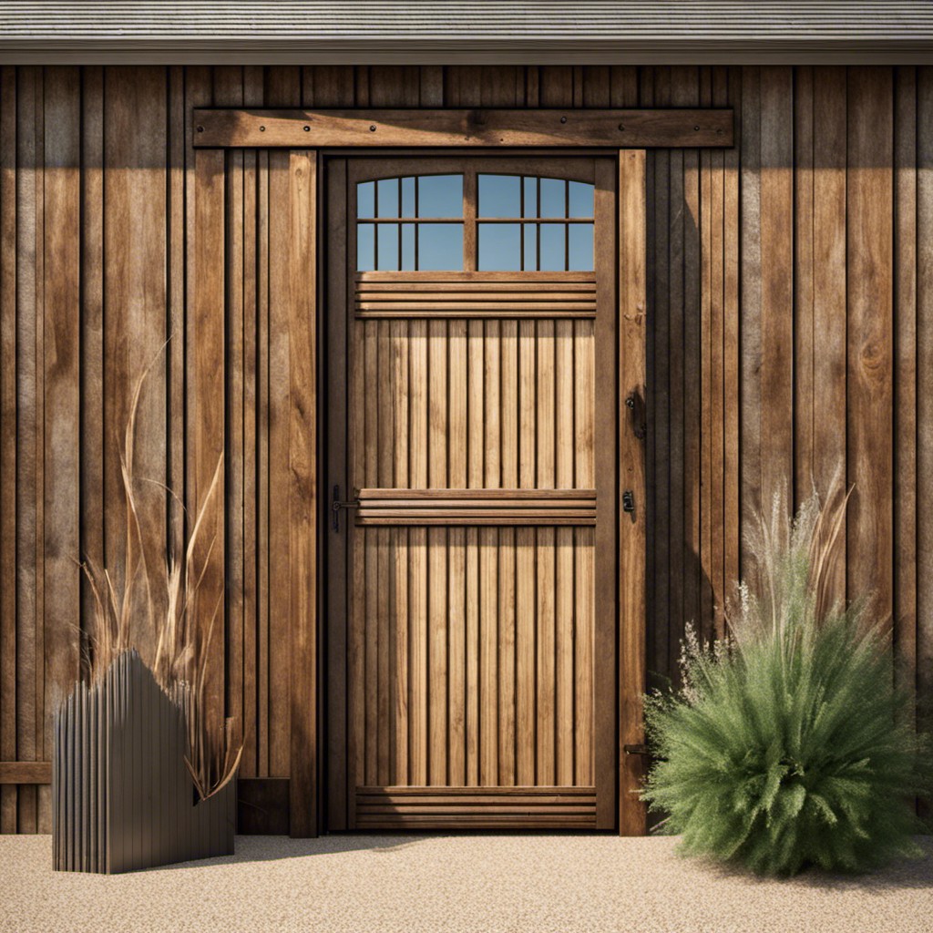 rustic barn style fluted door
