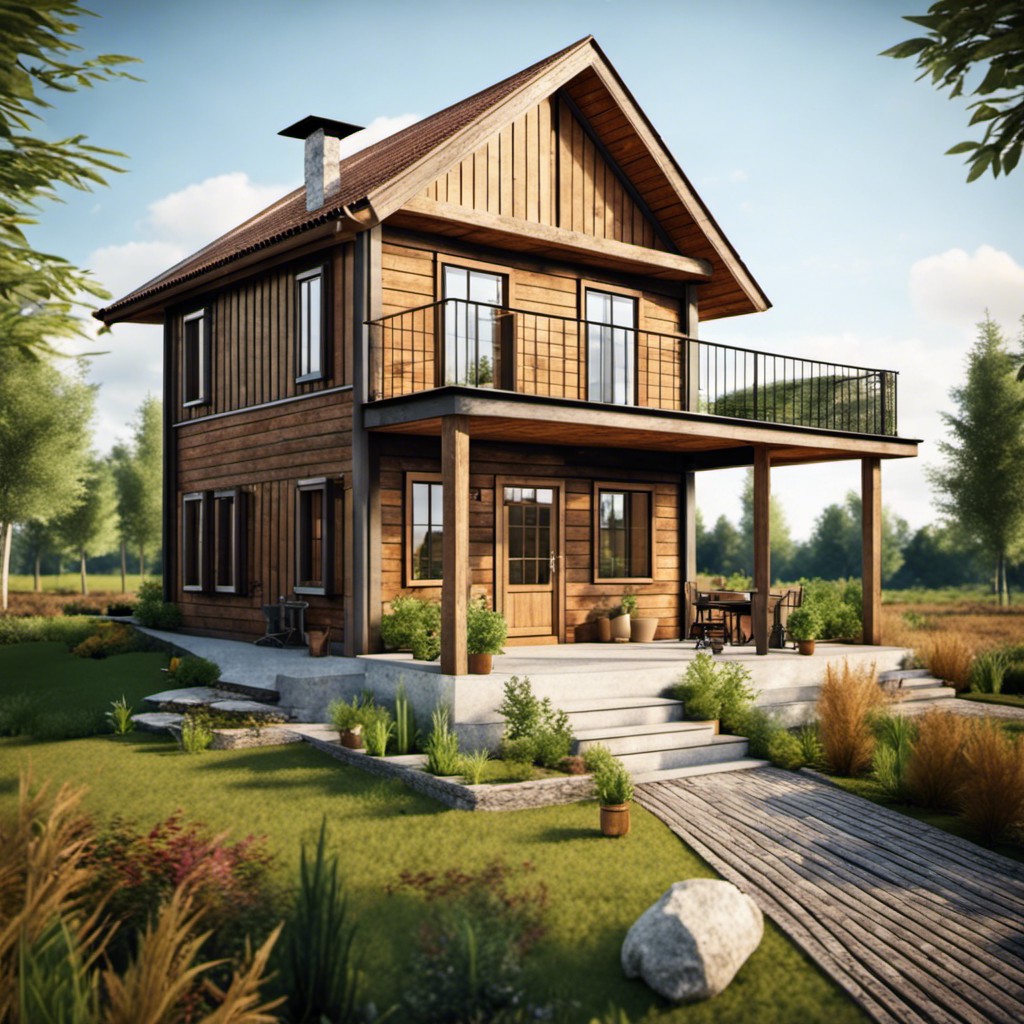 rustic low budget two storey house designs for countryside living