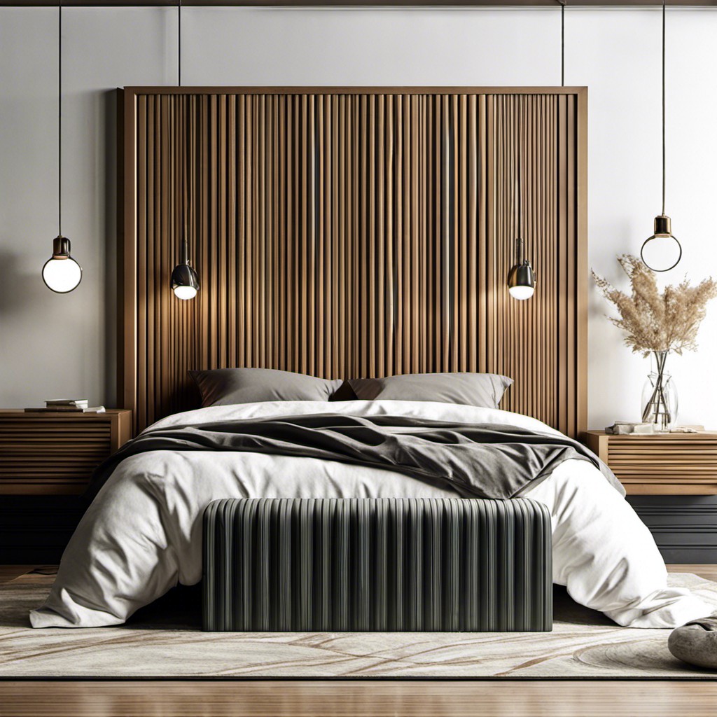 slated fluted headboard