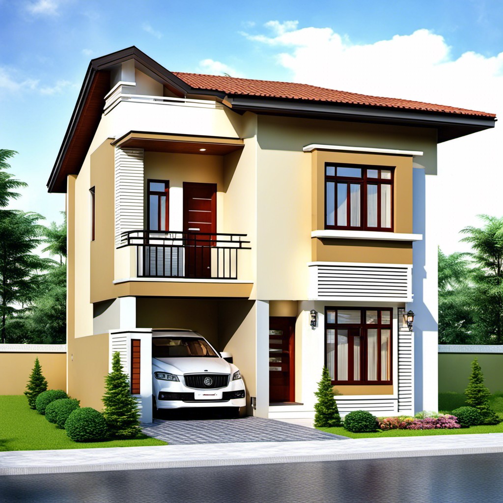 spacious low budget two storey house designs for big families