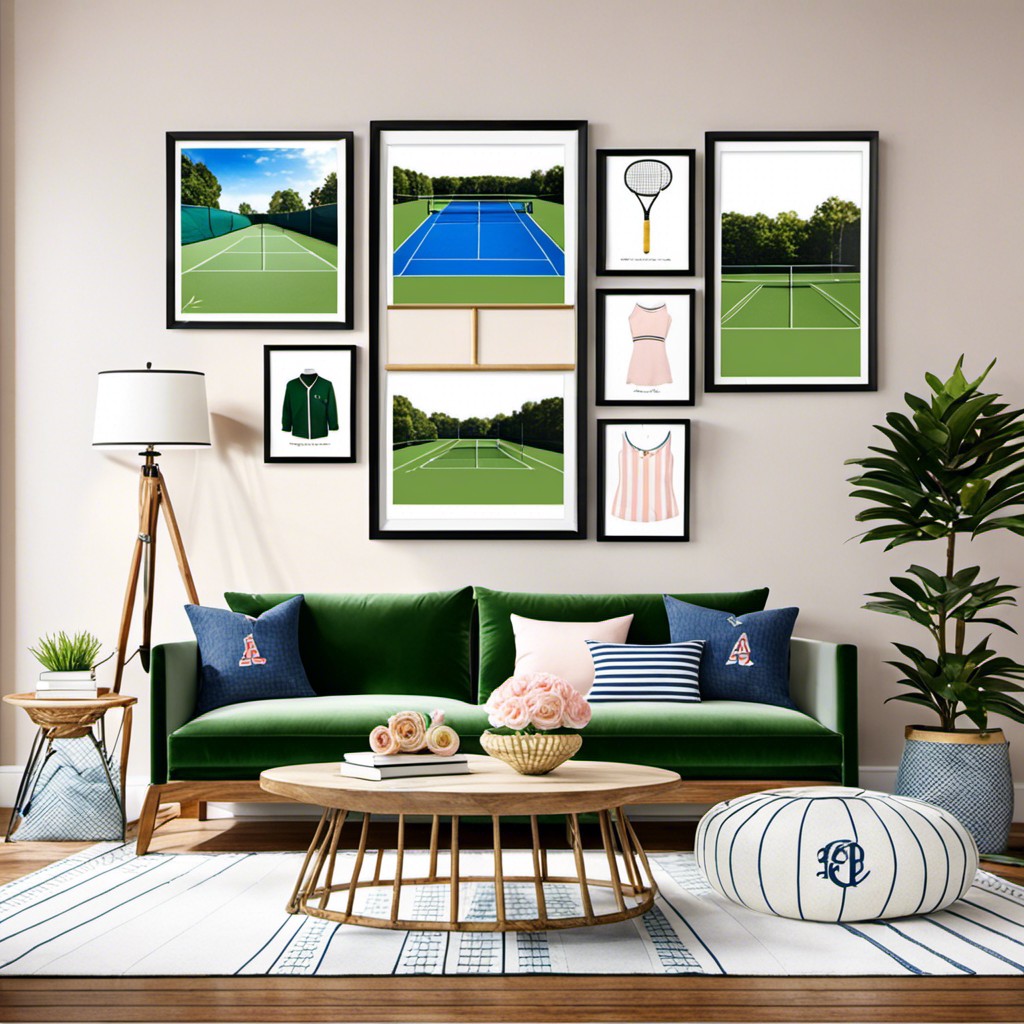 tennis or rowing inspired decor