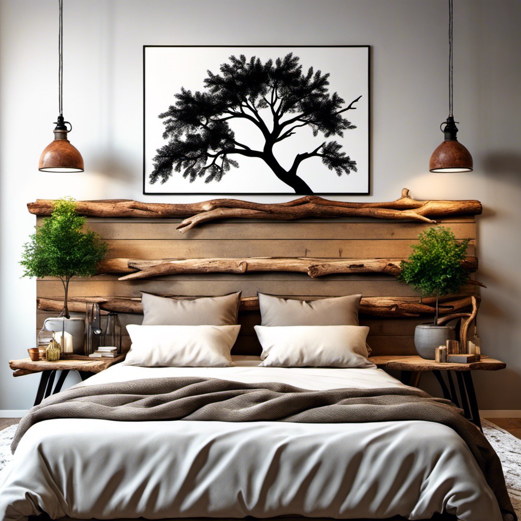 tree branch headboard