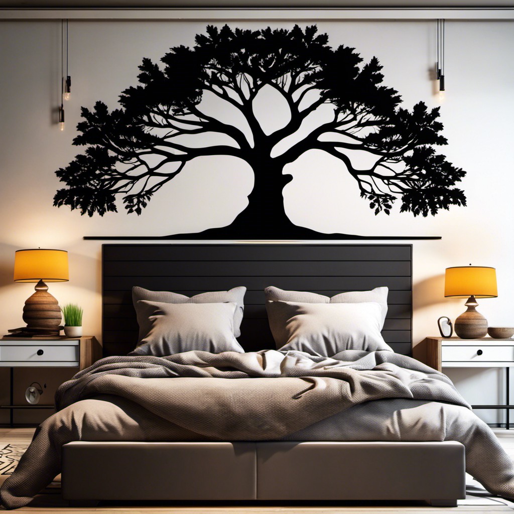 tree silhouette headboard