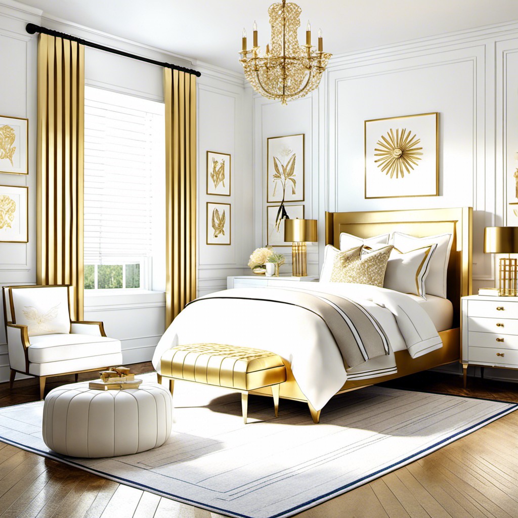 white and gold color scheme