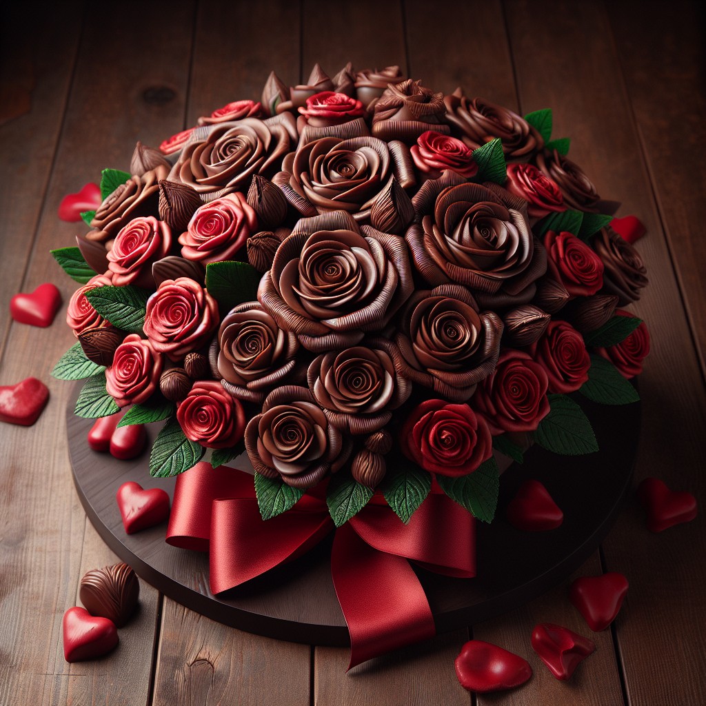 chocolate rose bouquet centerpiece
