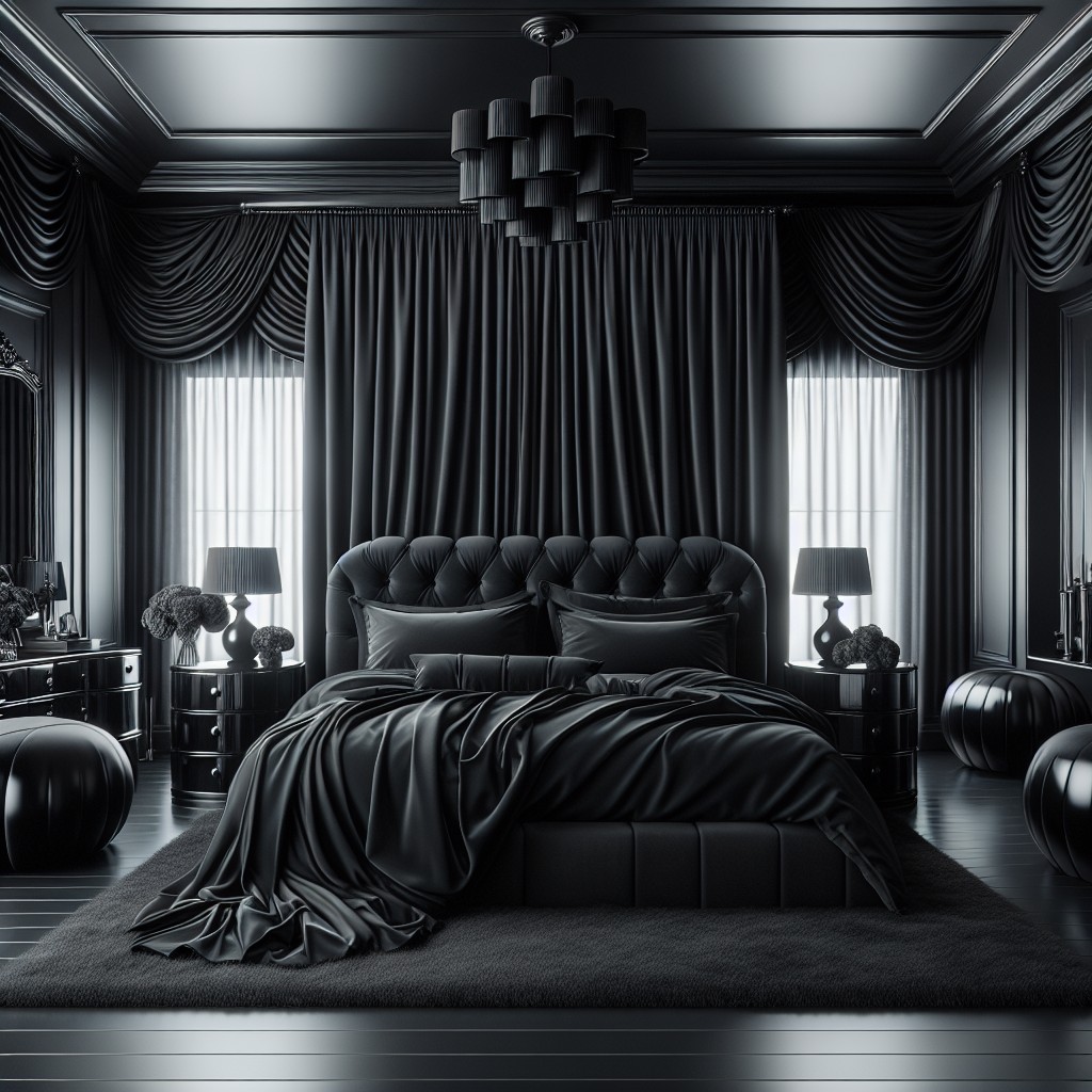 choose a statement black bed