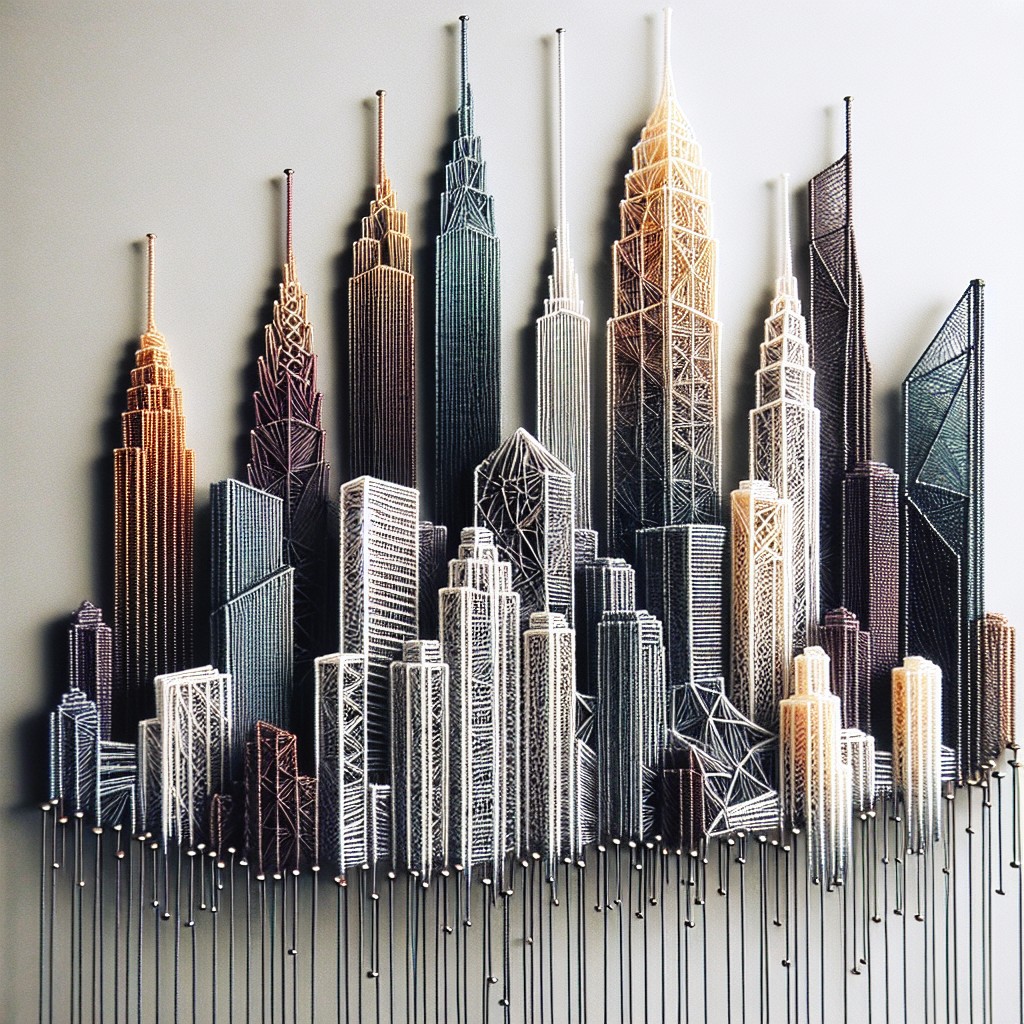 city skyline string art tutorial