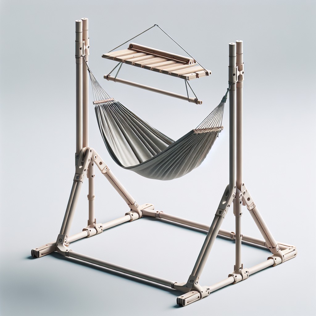 compact folding hammock stand design
