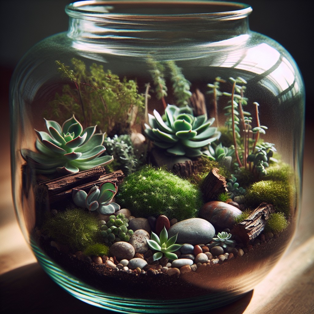 create your own terrarium in old candle containers