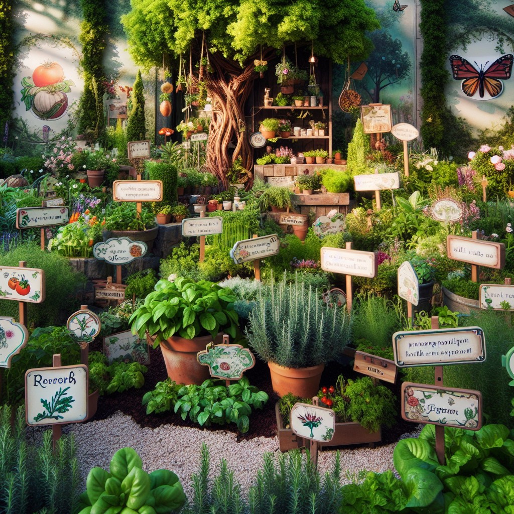 creative signs for herb and vegetable gardens