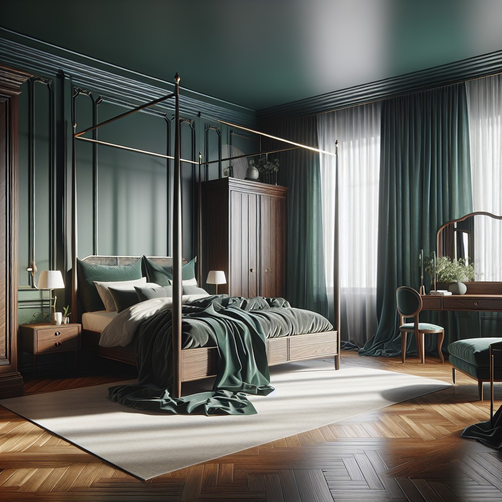 dark furniture with rich emerald the gem of a room
