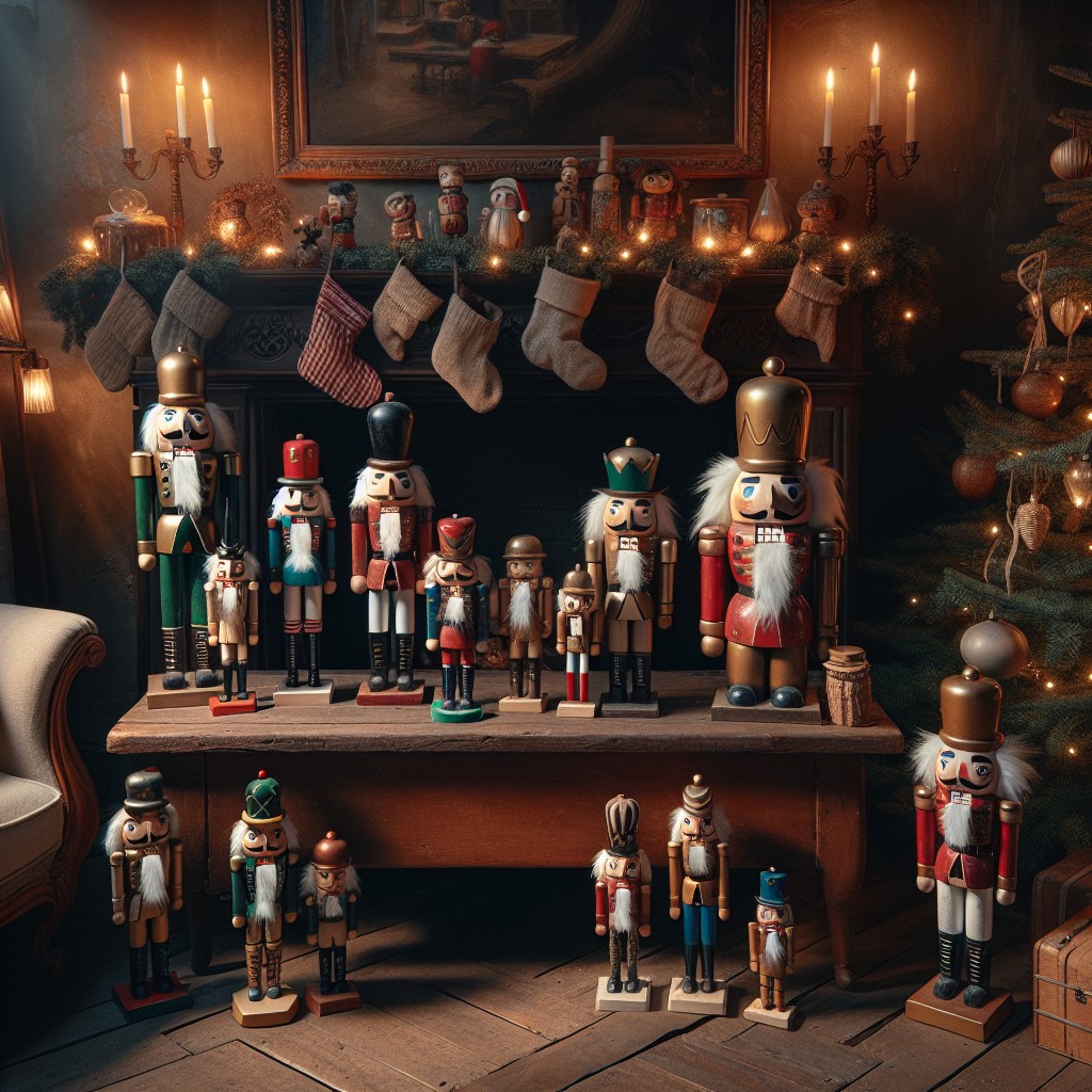 decorating with vintage nutcrackers