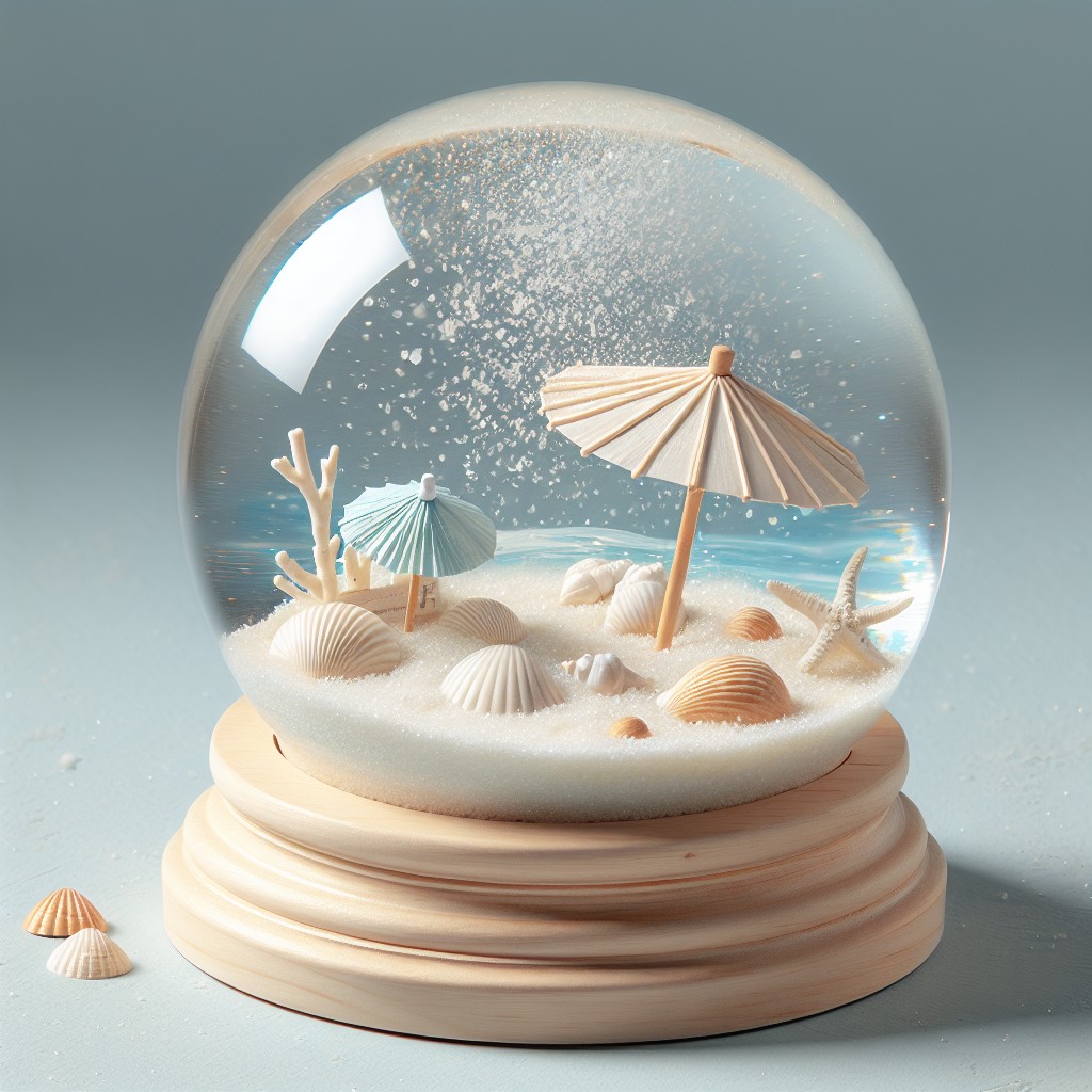 diy beach themed snow globe