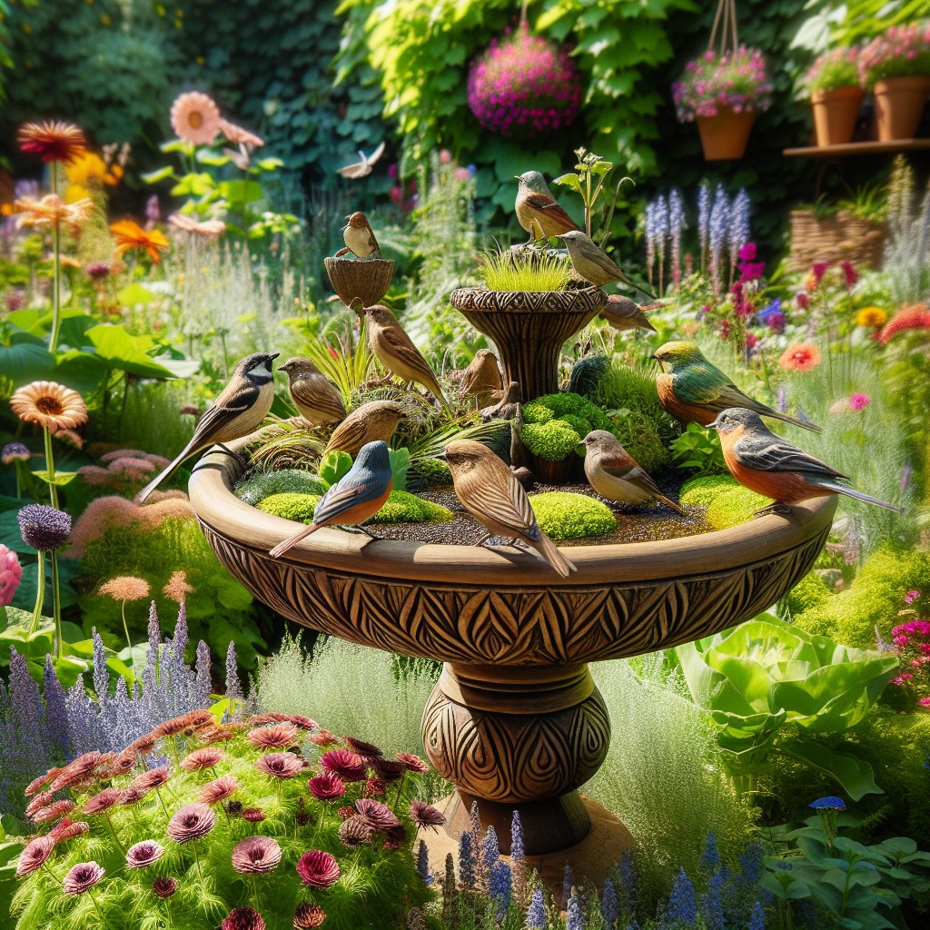 diy birdbath planter