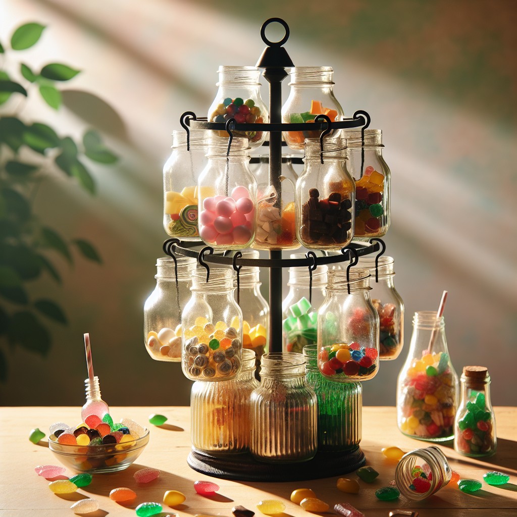 diy candy dispenser from candle jars