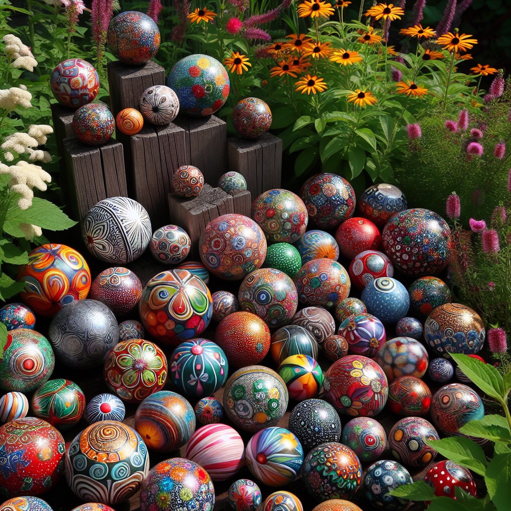 diy decorative garden art balls