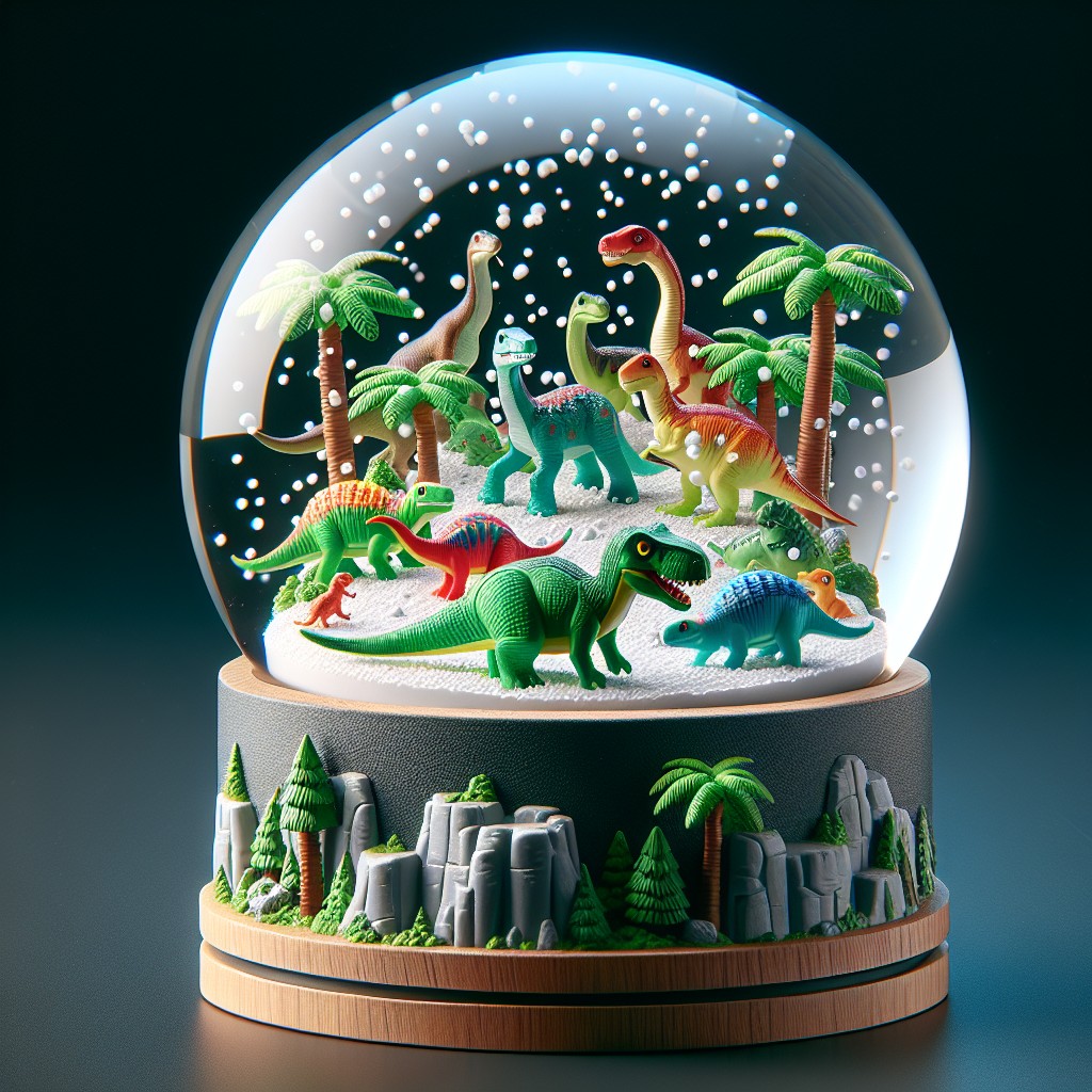 diy dinosaur themed snow globe for kids