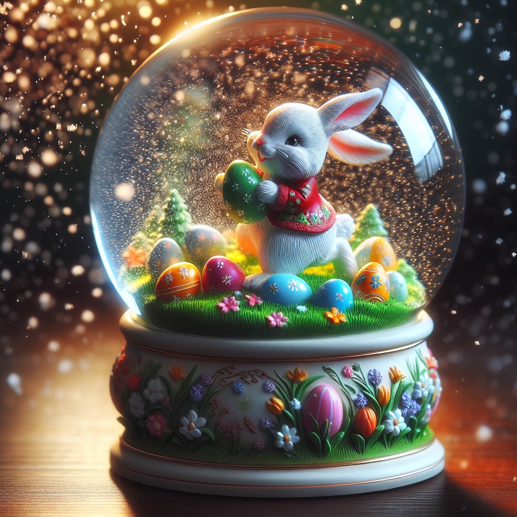 diy easter bunny snow globe