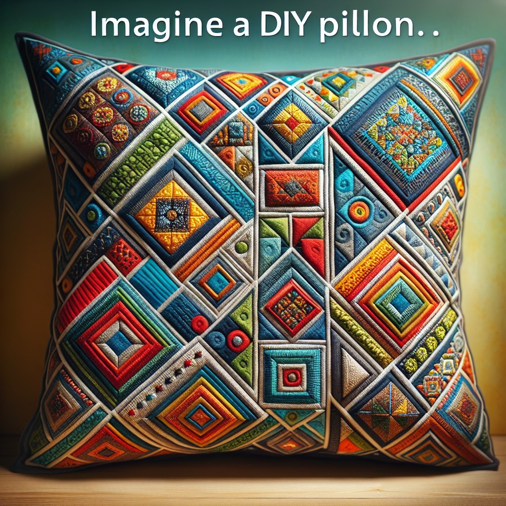 diy geometric print pillow cover