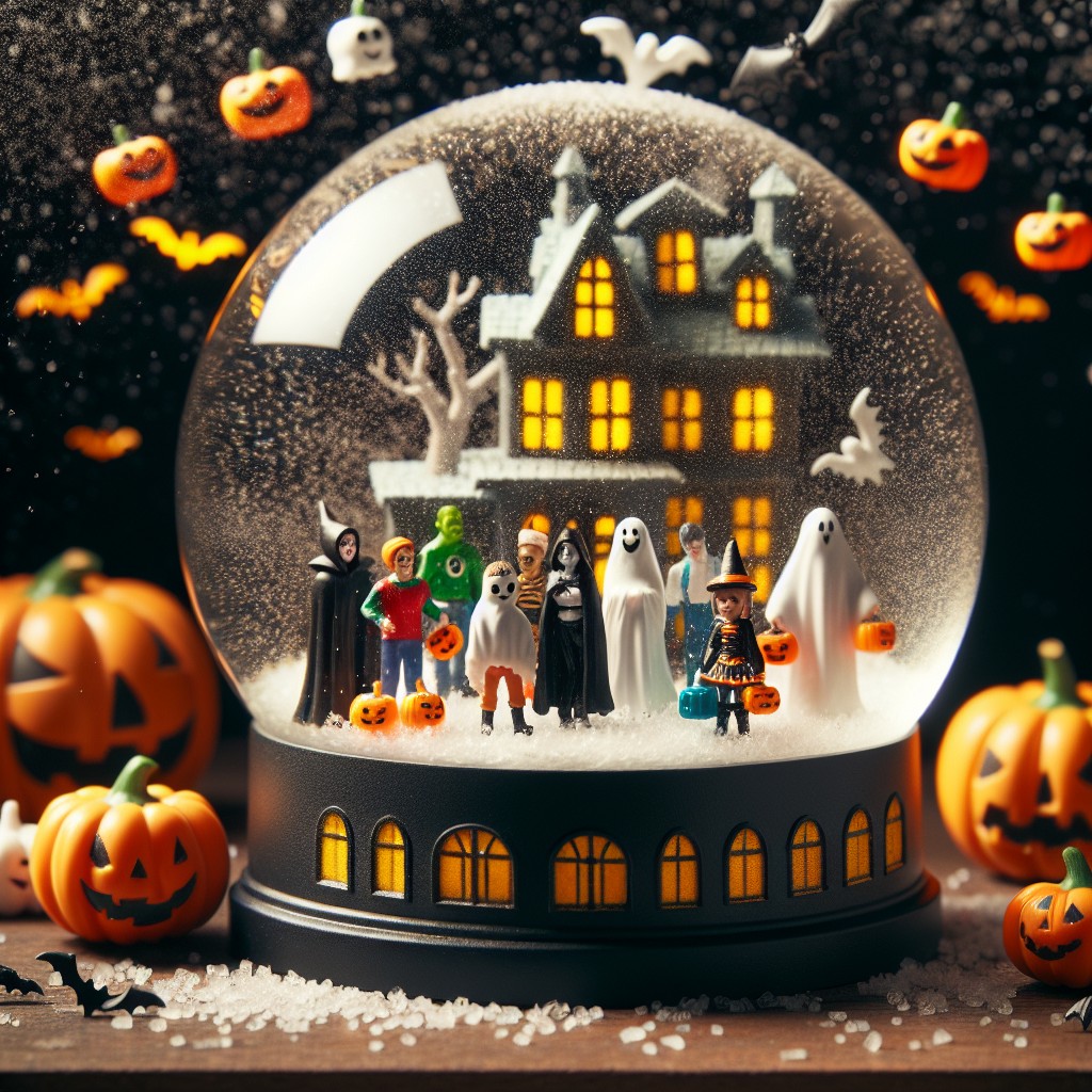 diy halloween themed snow globe