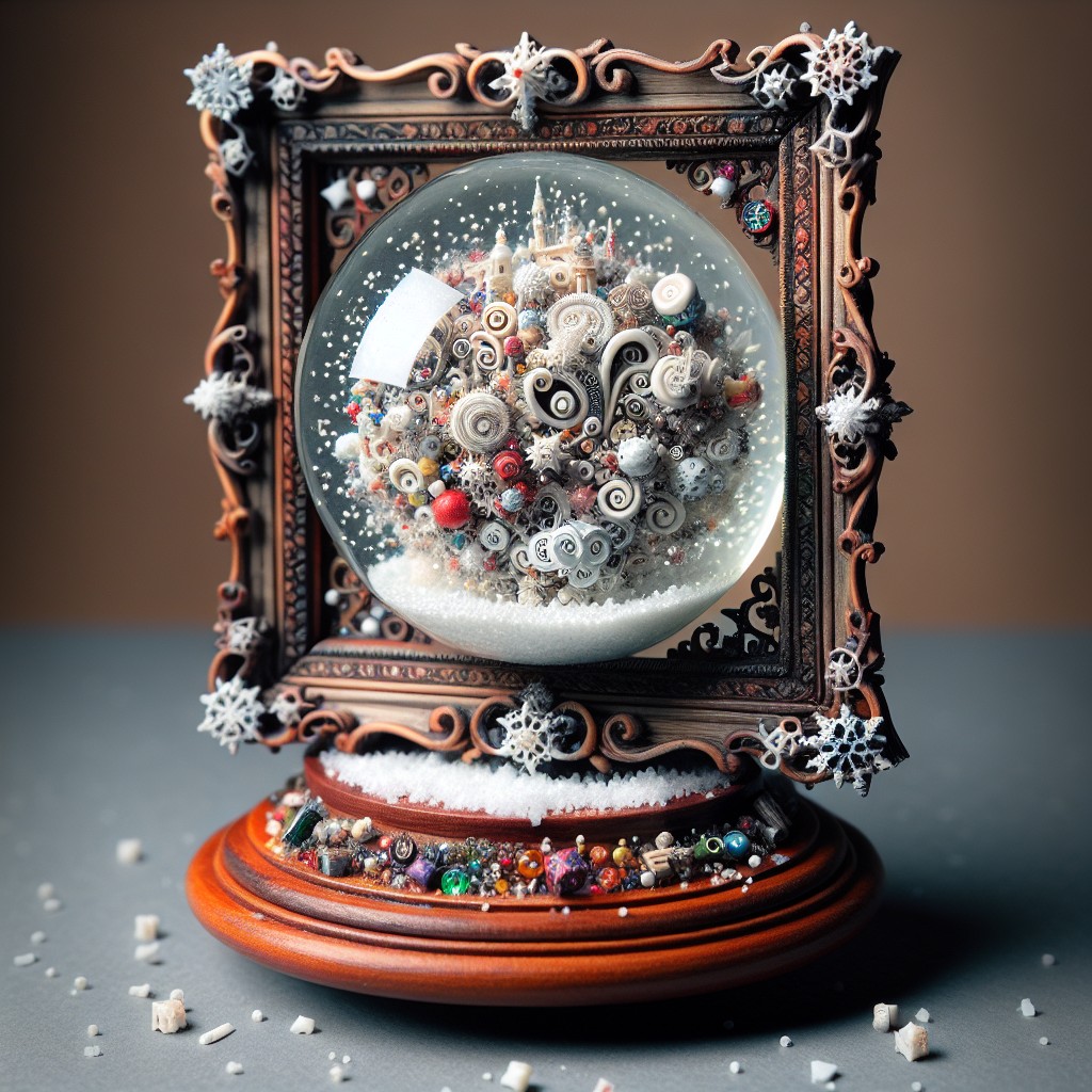 diy picture frame snow globe