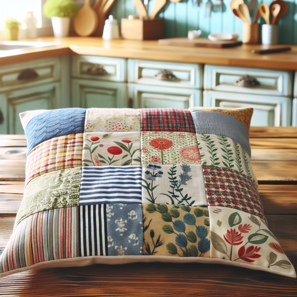 diy pillow cover from kitchen towels