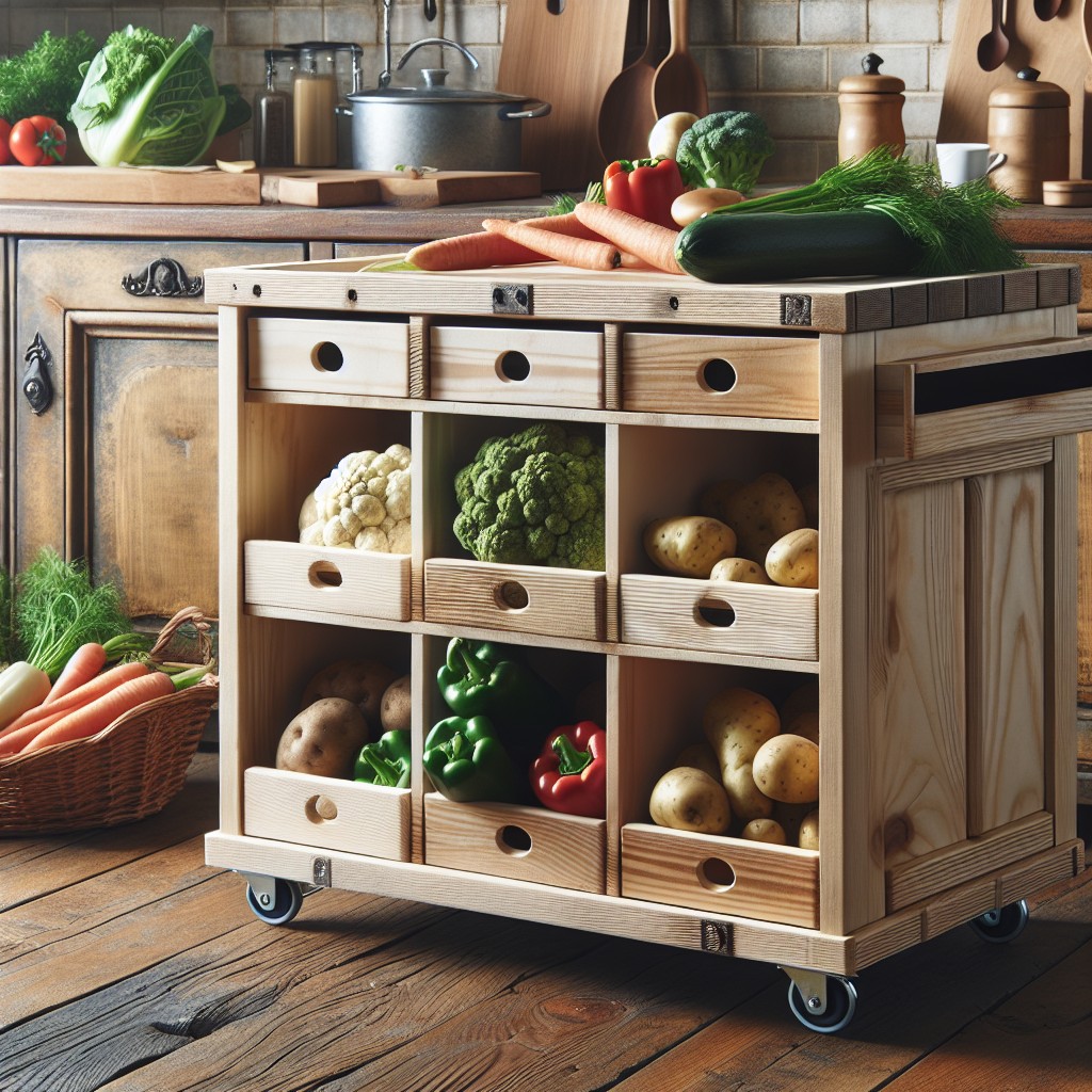 diy rolling vegetable storage bin