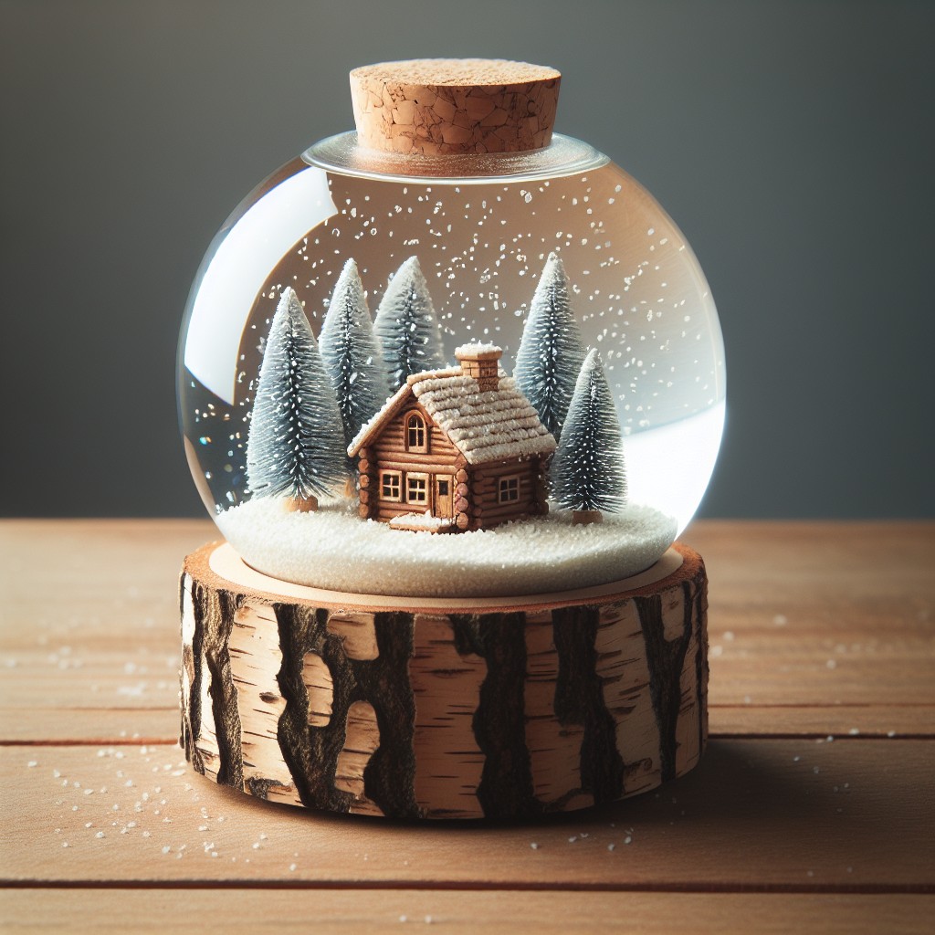 diy snow globe with cork stoppers