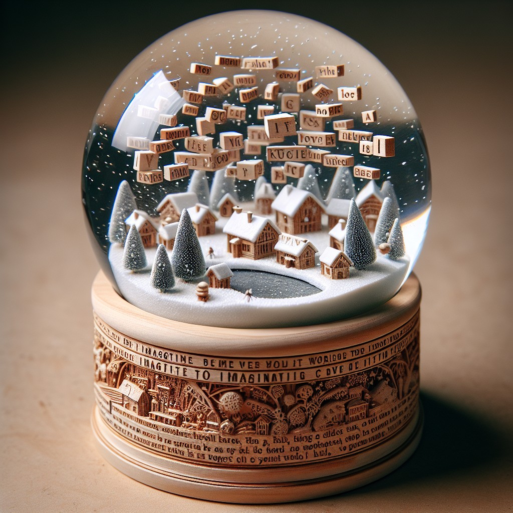 diy snow globe with floating words or quotes