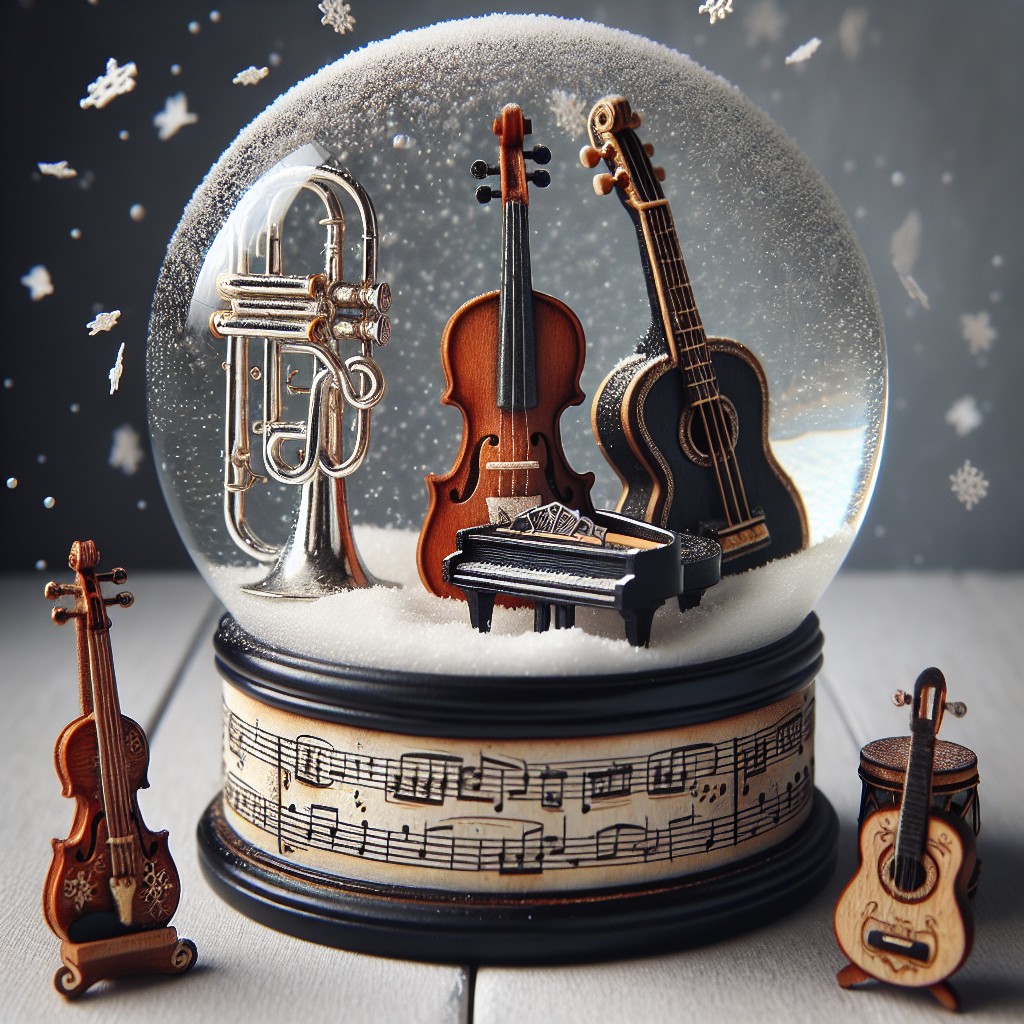 diy snow globe with musical elements