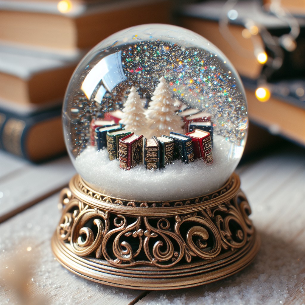 diy snow globe with tiny book charms