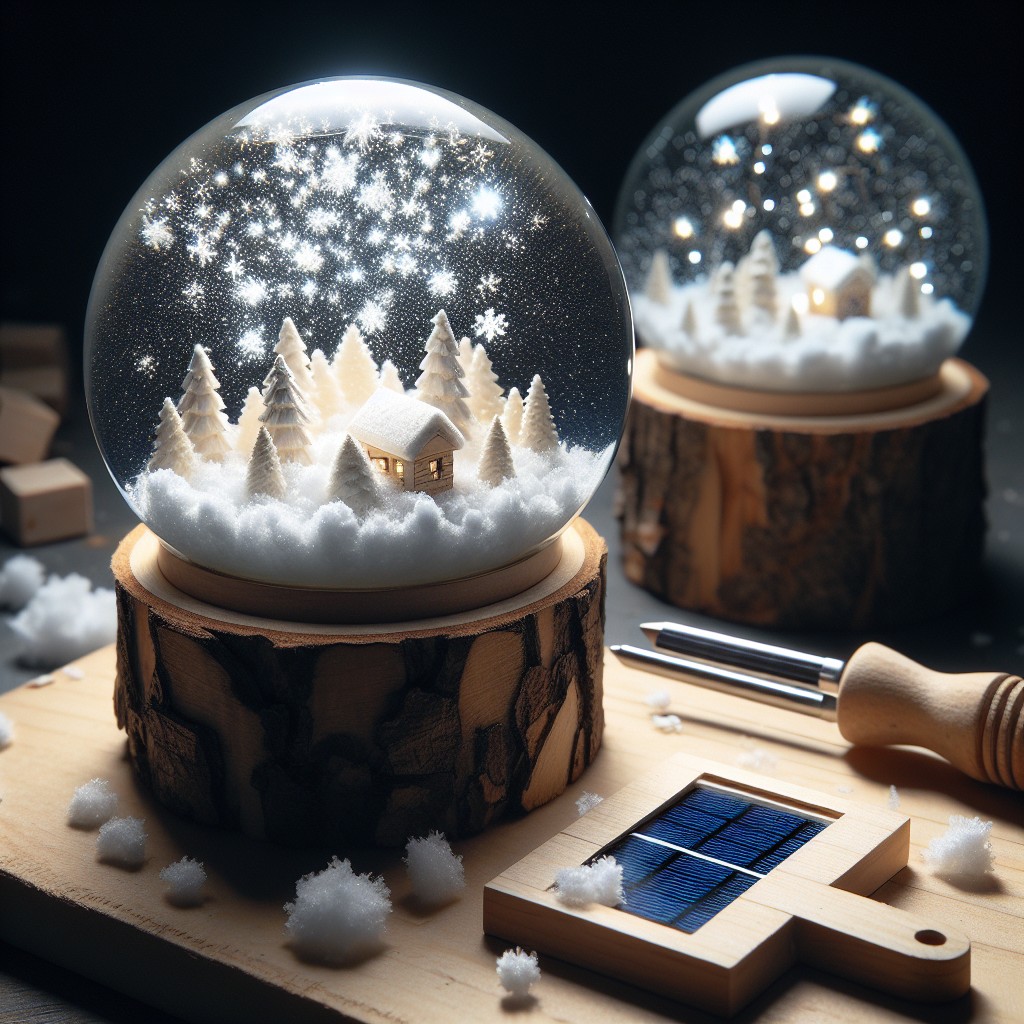 diy solar light snow globe