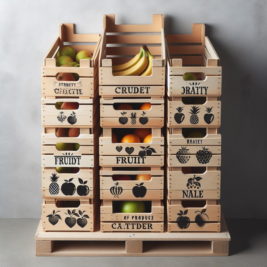 diy stenciled produce crates