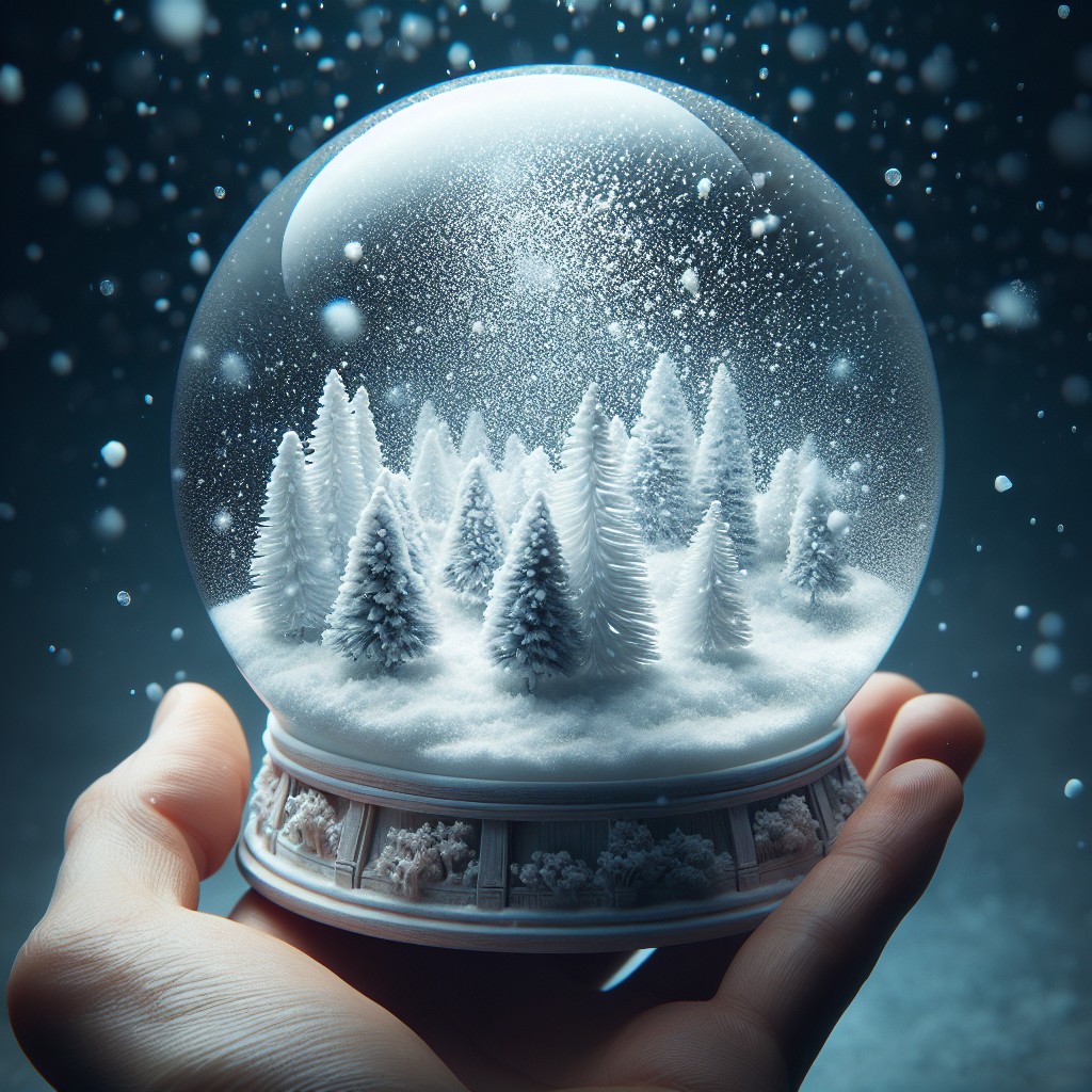 diy winterland snow globe with miniature trees