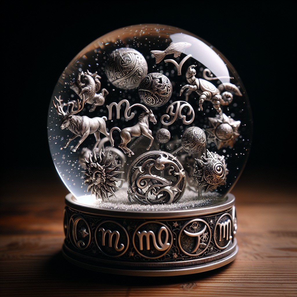 diy zodiac signs snow globe