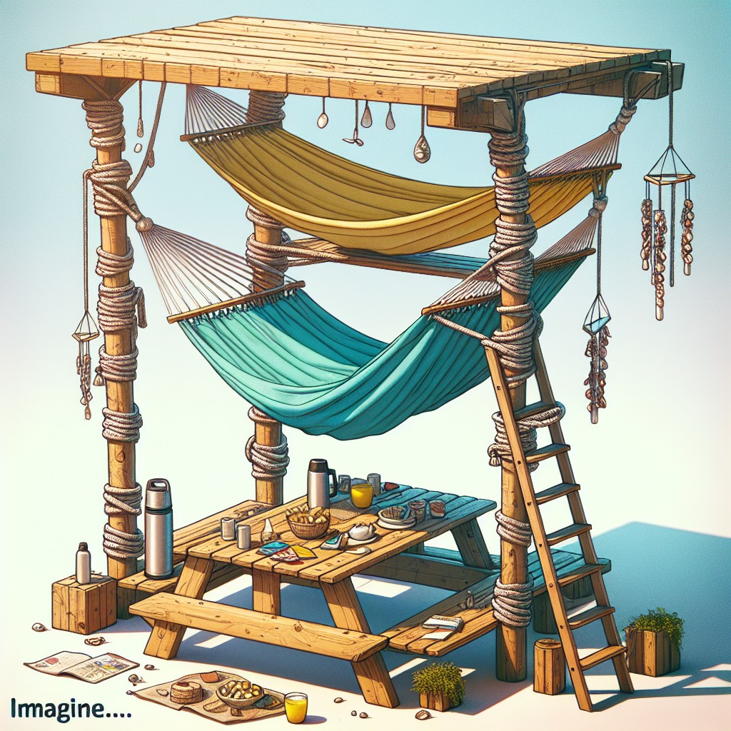 double decker hammock stand design