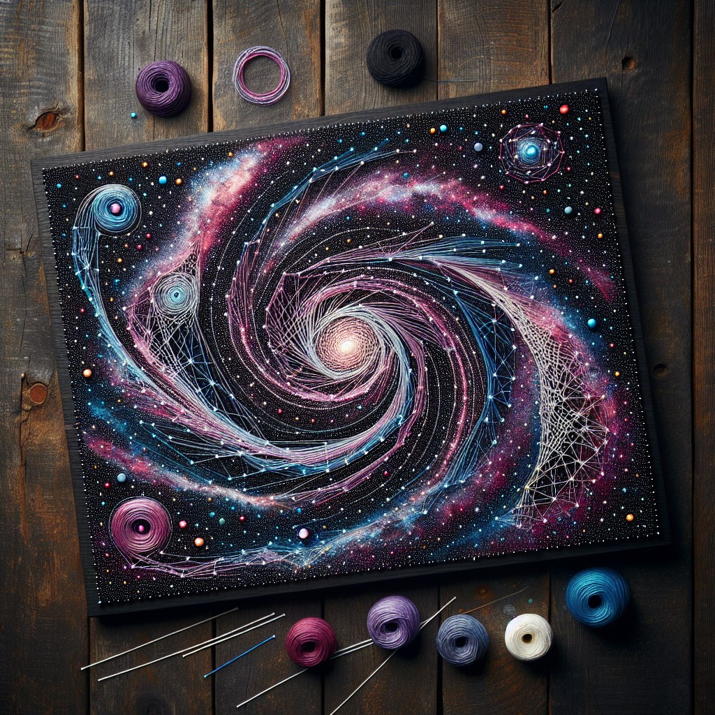 galaxy inspired string art