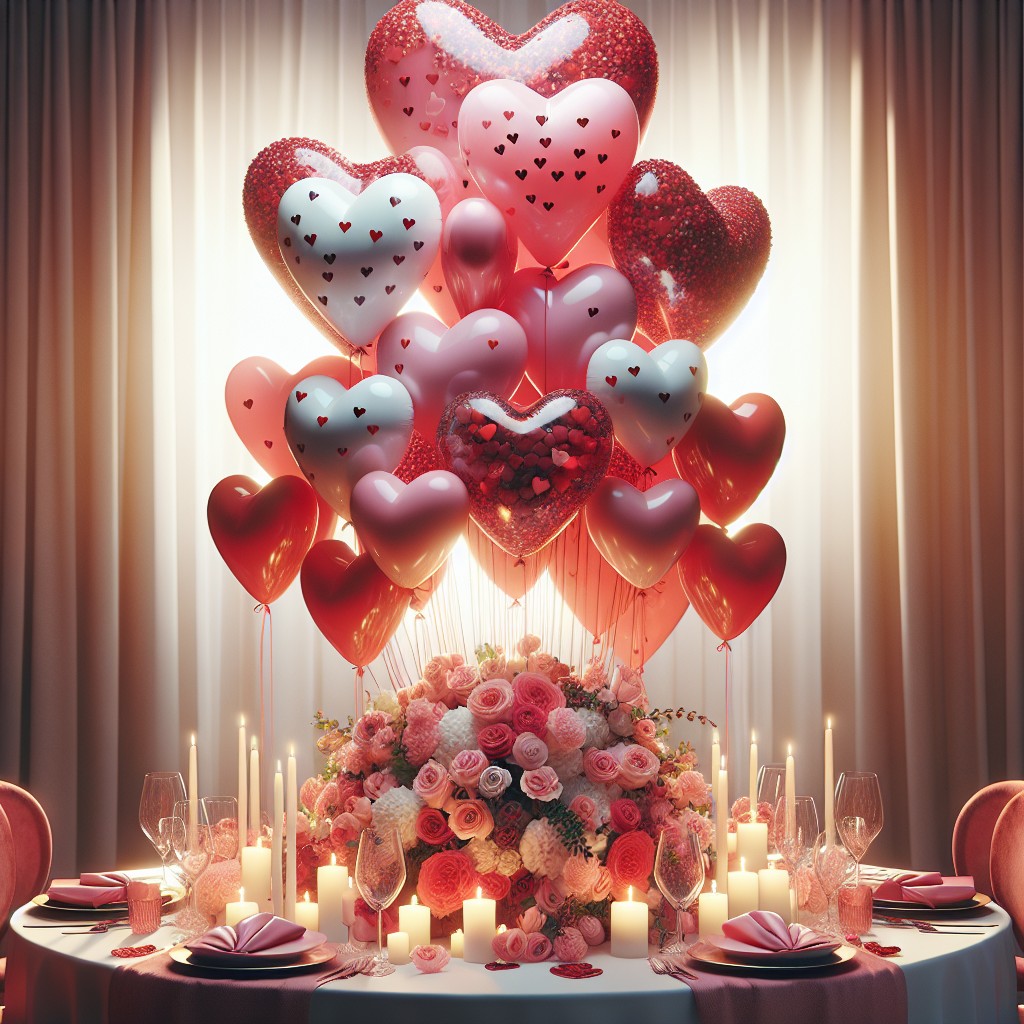 heart confetti filled balloons