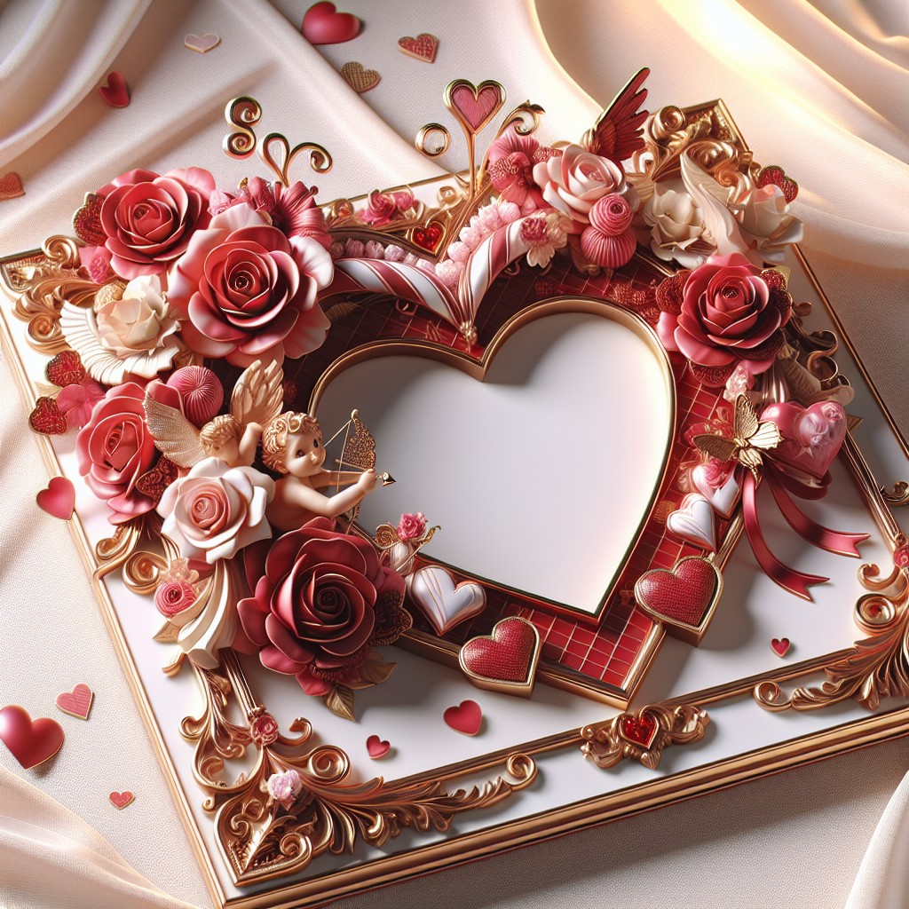 heart shaped photo frame centerpiece