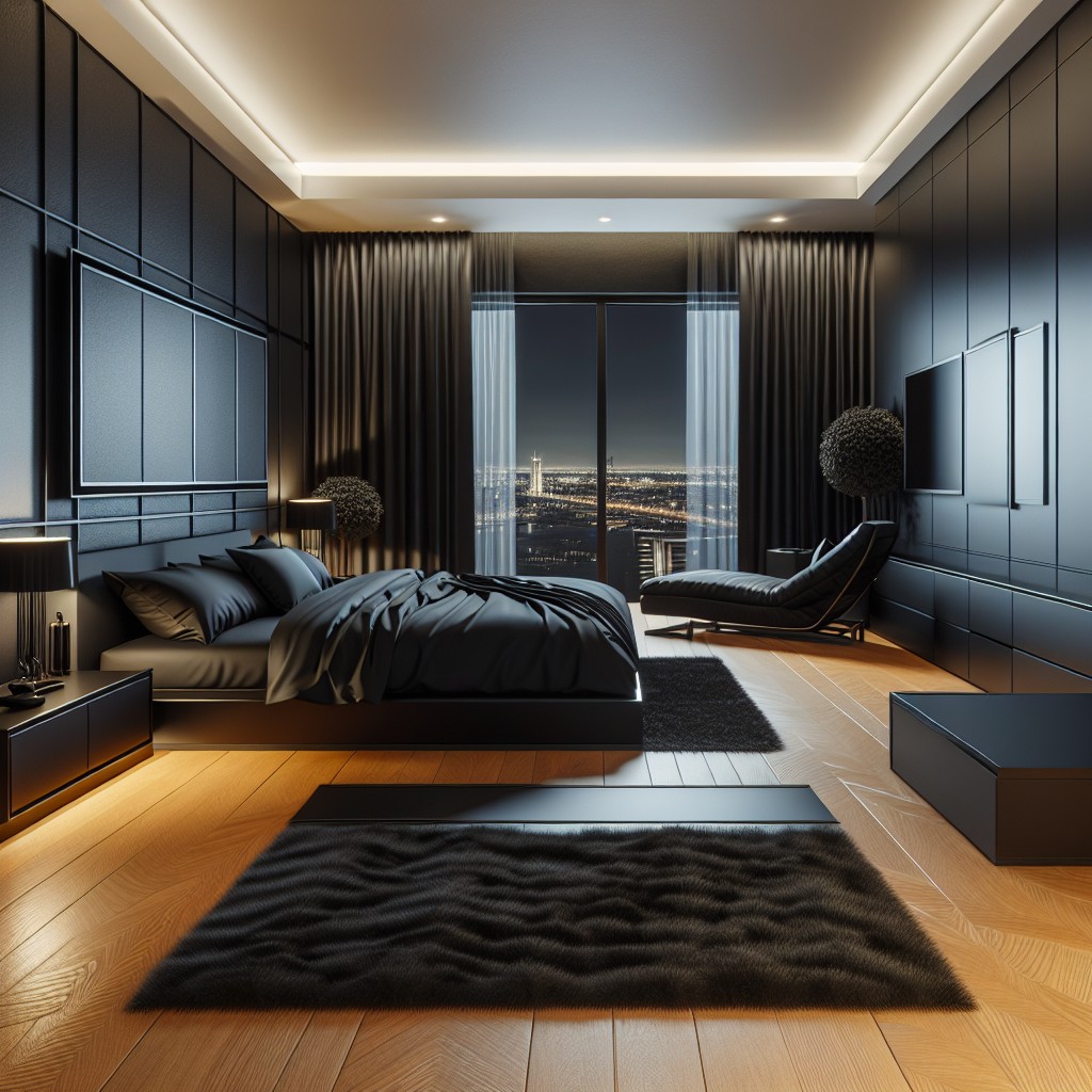 lounge modern black bedroom