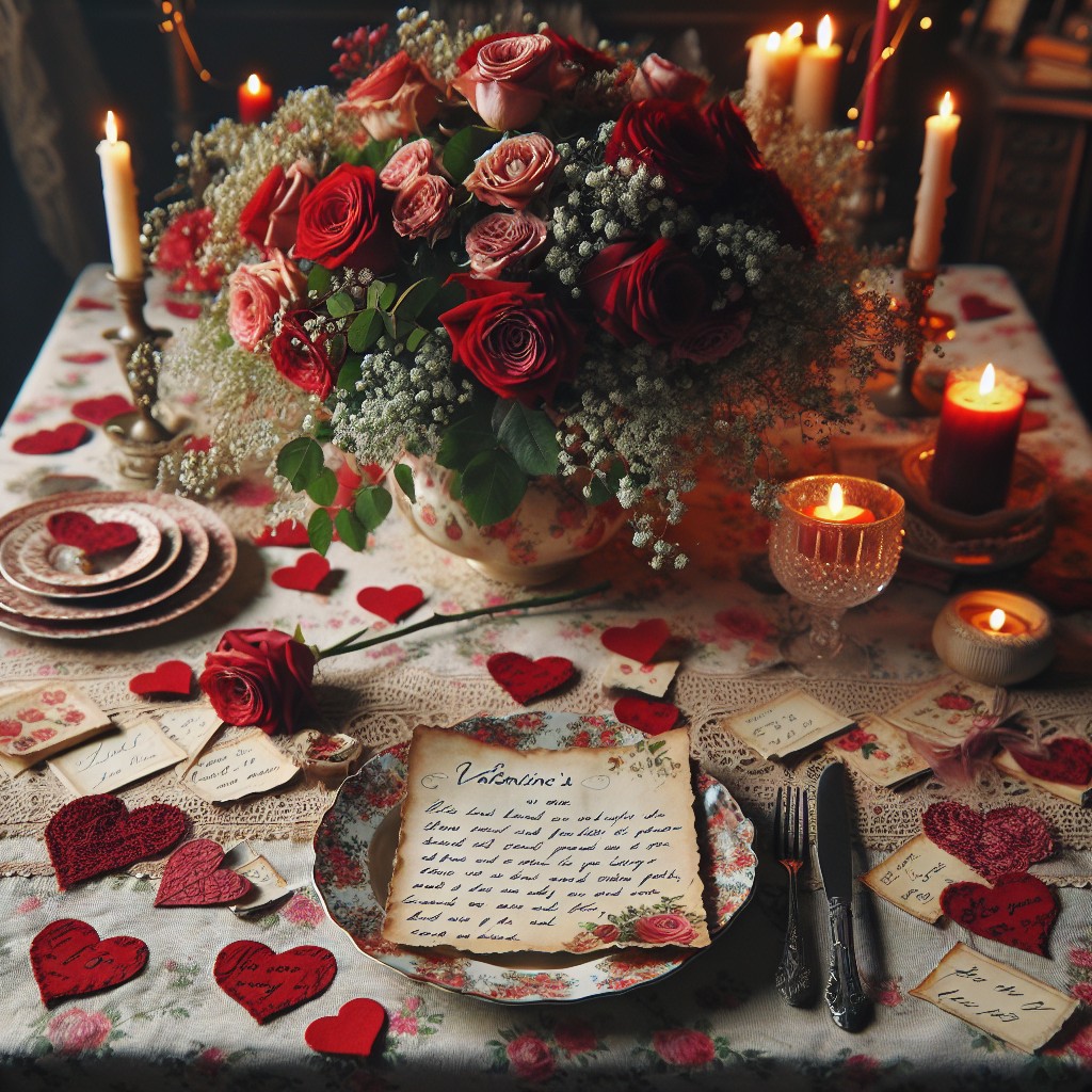 love note inspired tablecloth