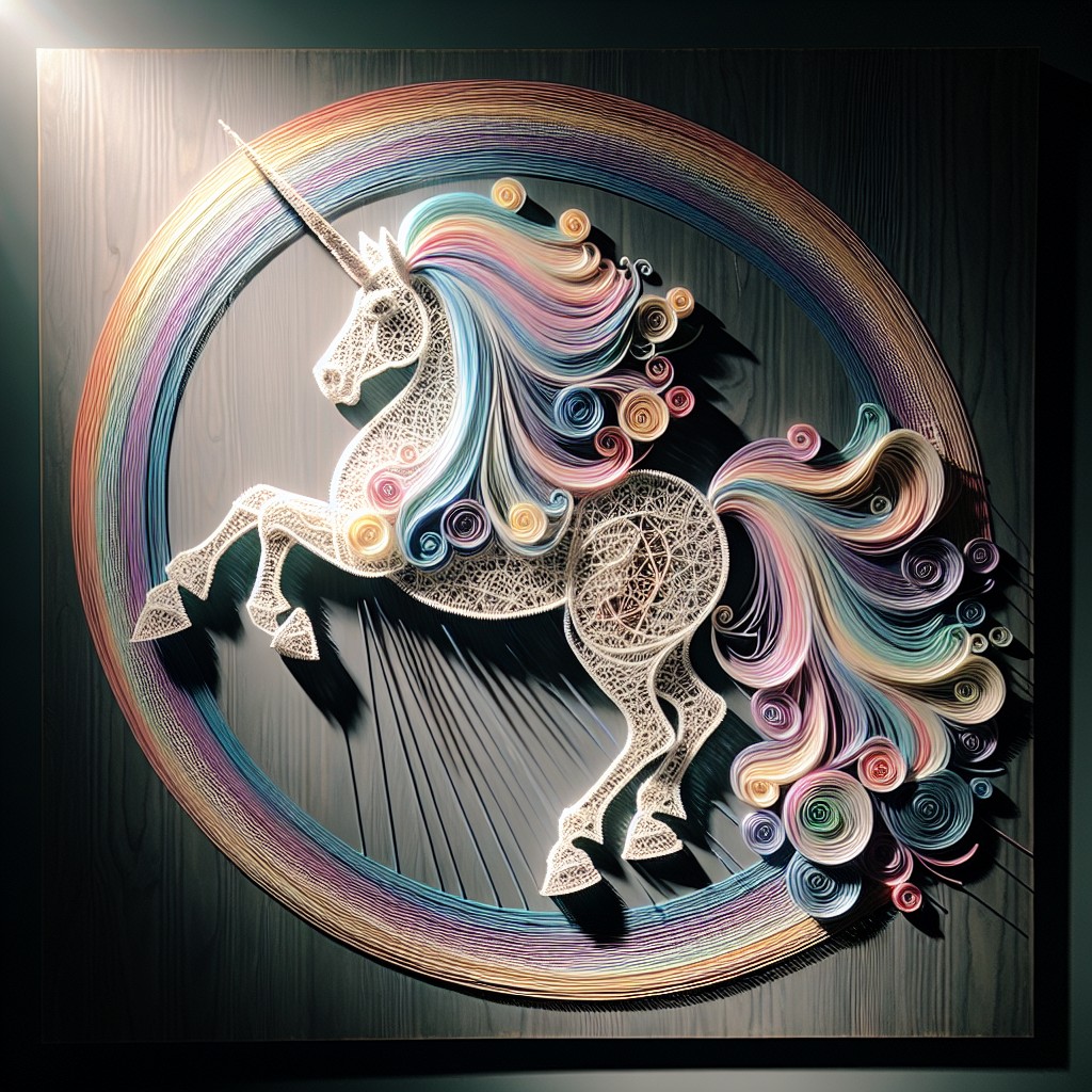 magical unicorn string art